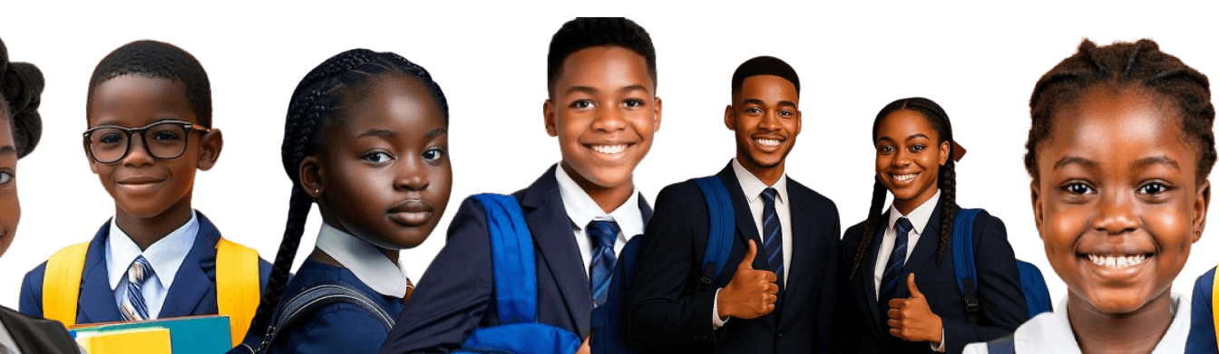 Happy diverse group of students